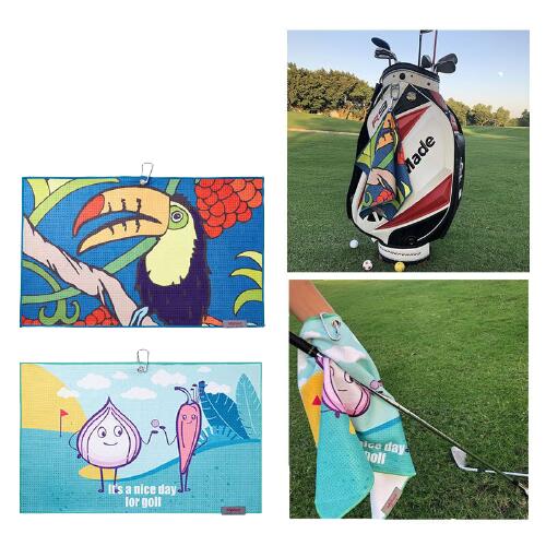 Serviette de golf en couleur