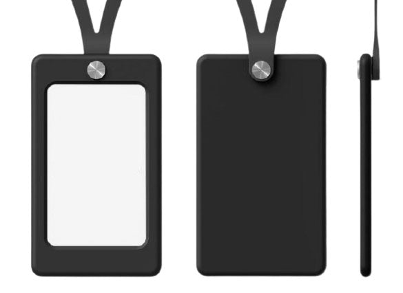 Estuche de silicona para tarjetas de trabajo con cuerda