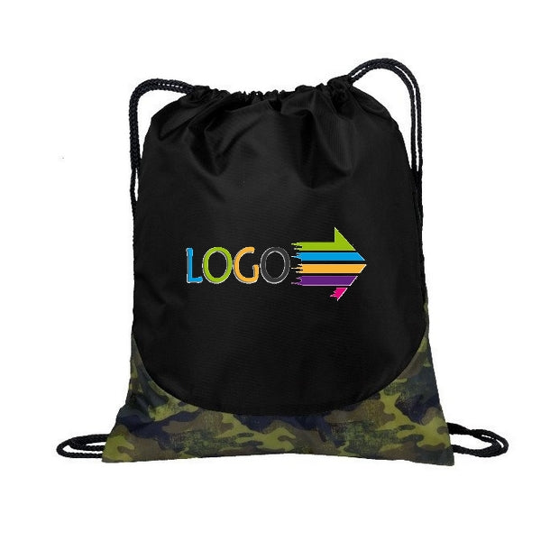 Bolsas con cordón con estampado de camuflaje