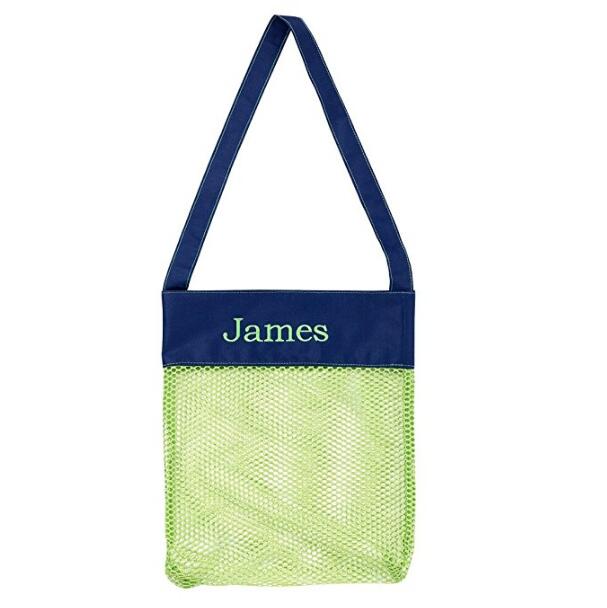 Bolso de playa de malla con conchas