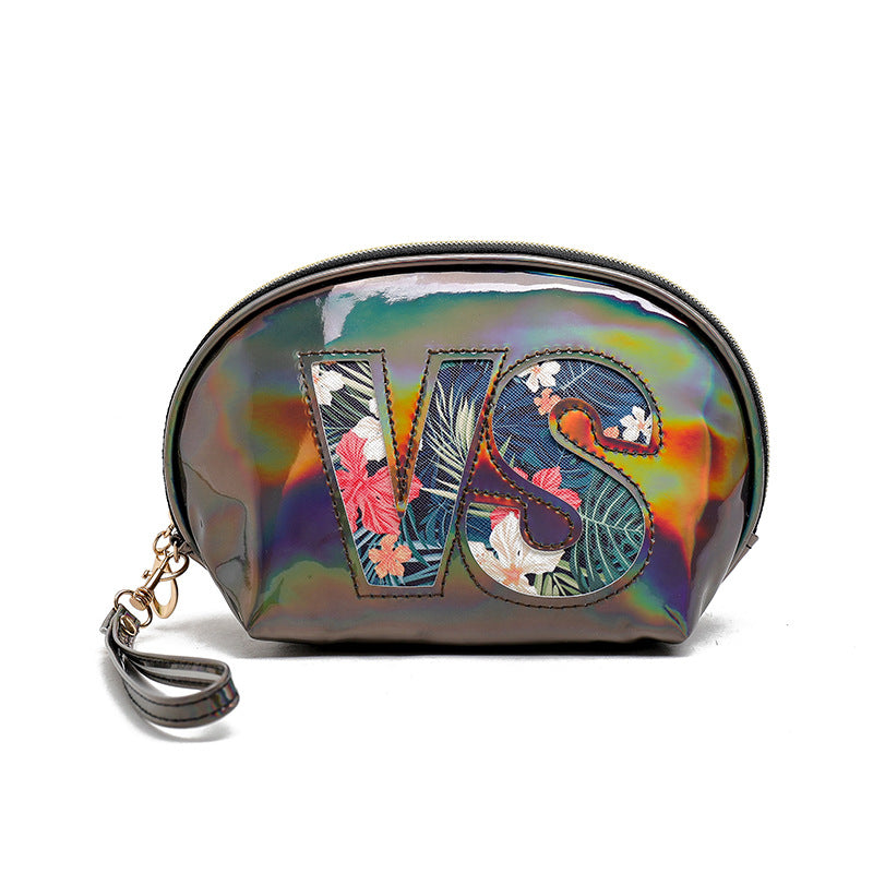 Neceser de maquillaje con diseño de concha y láser brillante - By Boat