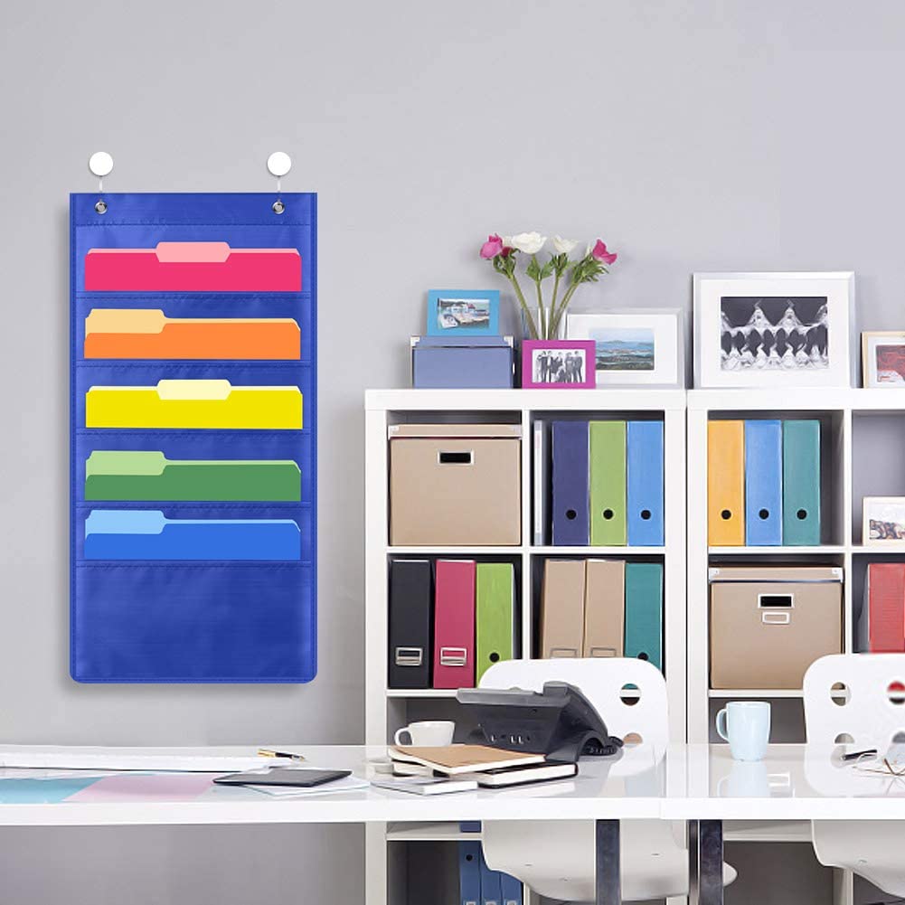 5 Pocket Hanging Wall Door File Organizer