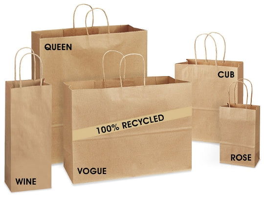 Bolsa de papel marrón kraft