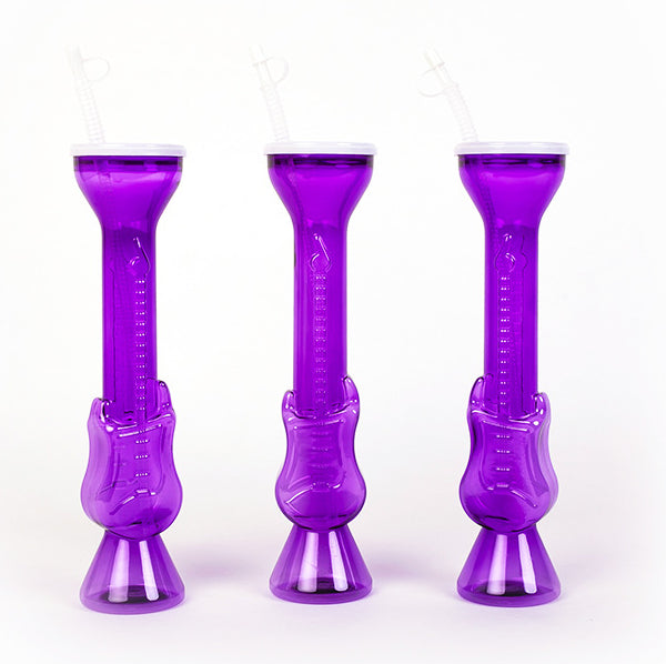 Vaso de pajita con forma de guitarra