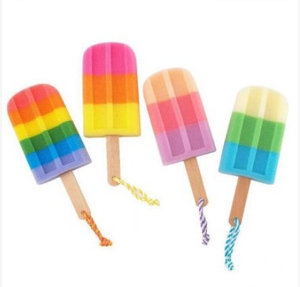 Esponja de baño con forma de paleta