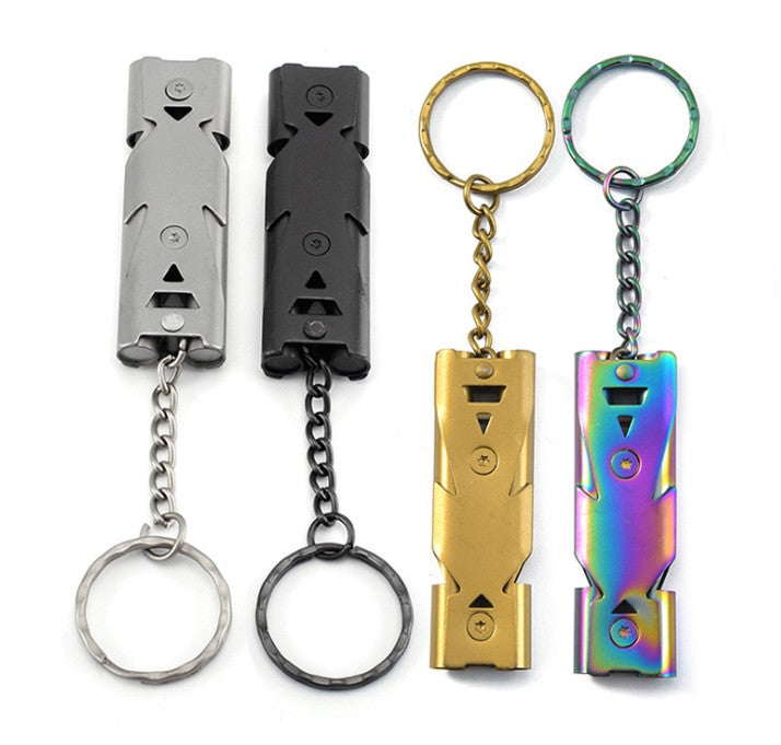 Silbato doble de acero inoxidable