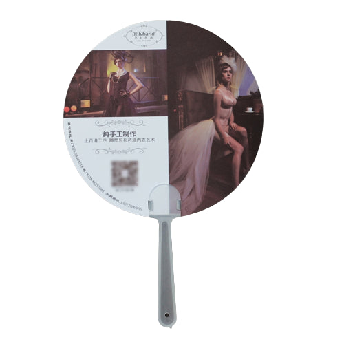 Lindo abanico portátil redondo de mano