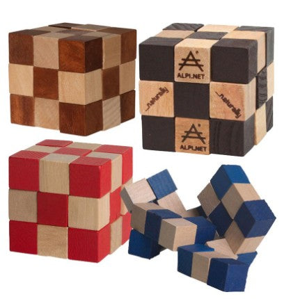 Rompecabezas de cubo elástico de madera