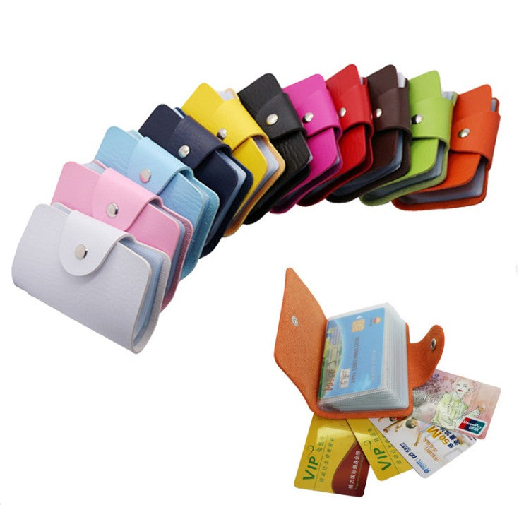 24 Slots Pu Cards Holder