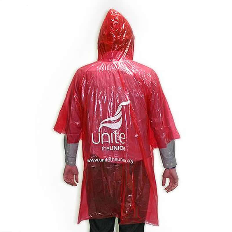 Poncho desechable de PE