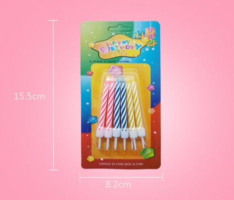 Bougie d'anniversaire avec carte de retour