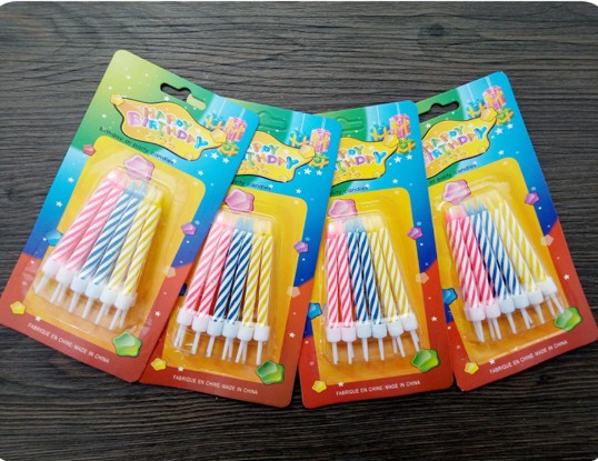 Bougie d'anniversaire avec carte de retour