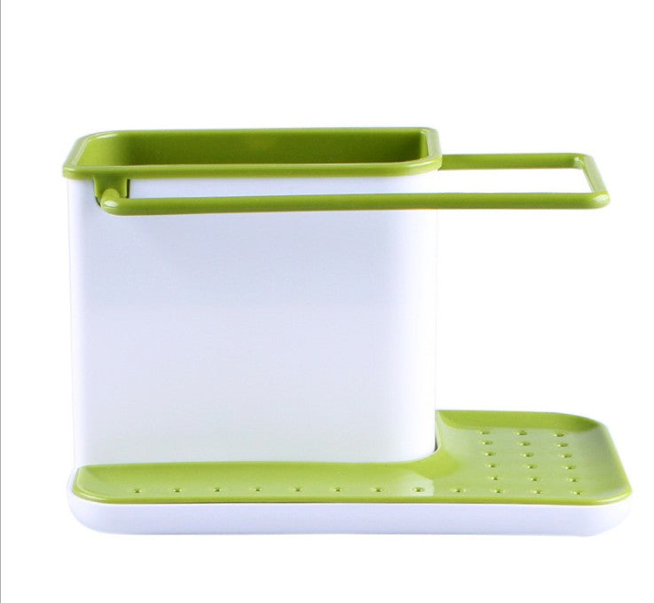 Estante de almacenamiento para esponjas, organizador 3 en 1 para fregadero de cocina