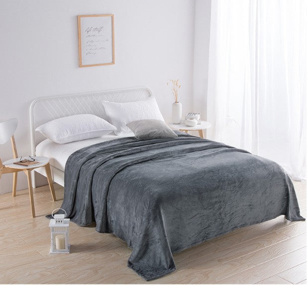 Mantas de franela gris