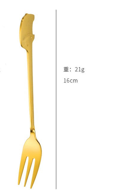 Cuchara-tenedor de acero inoxidable