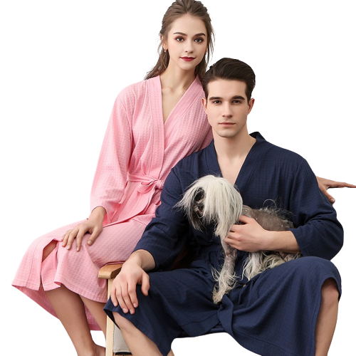 Bata de baño tipo gofre