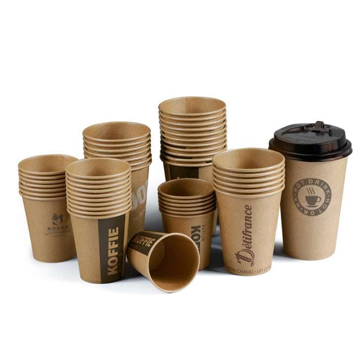 Vaso de café desechable de 8 oz con tapa