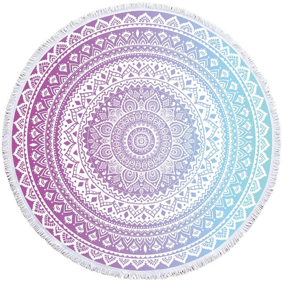 Grande serviette de plage ronde