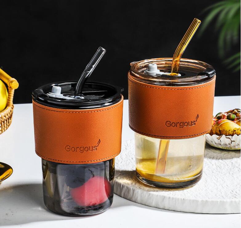 Vaso termo de 400 ml con pajita