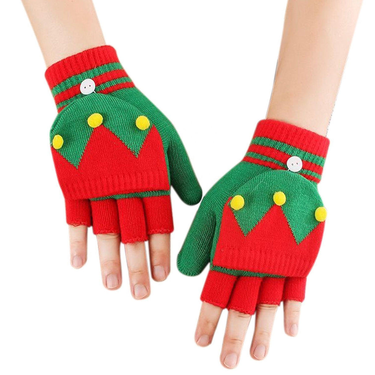 Guantes sin dedos de regalo de Navidad