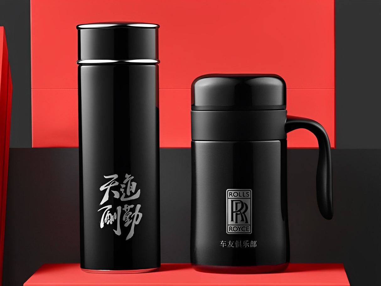 Juego de tazas de metal