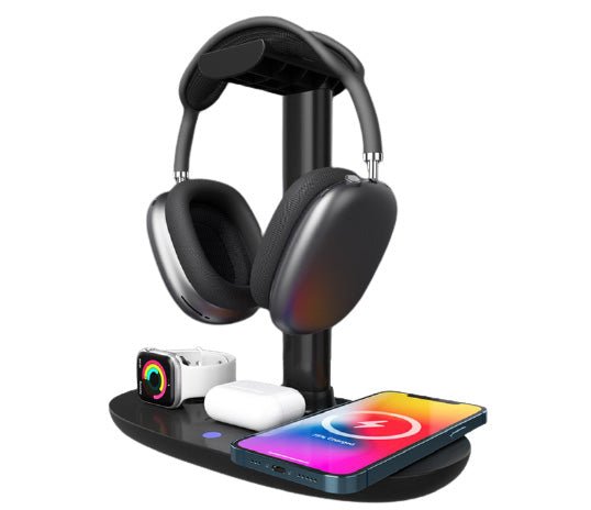4 In 1 Headphone Stand Wireless Charger - Yorkn Inc✅