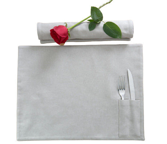 Placemat With Pocket For Ntensil