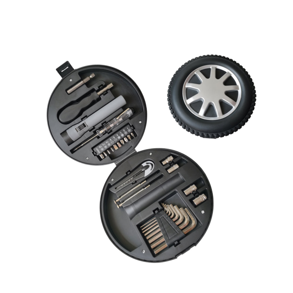 Kit de herramientas multifunción portátil con forma de neumático