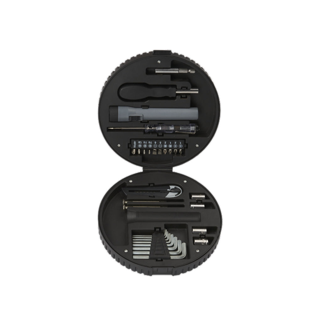 Kit de herramientas multifunción portátil con forma de neumático