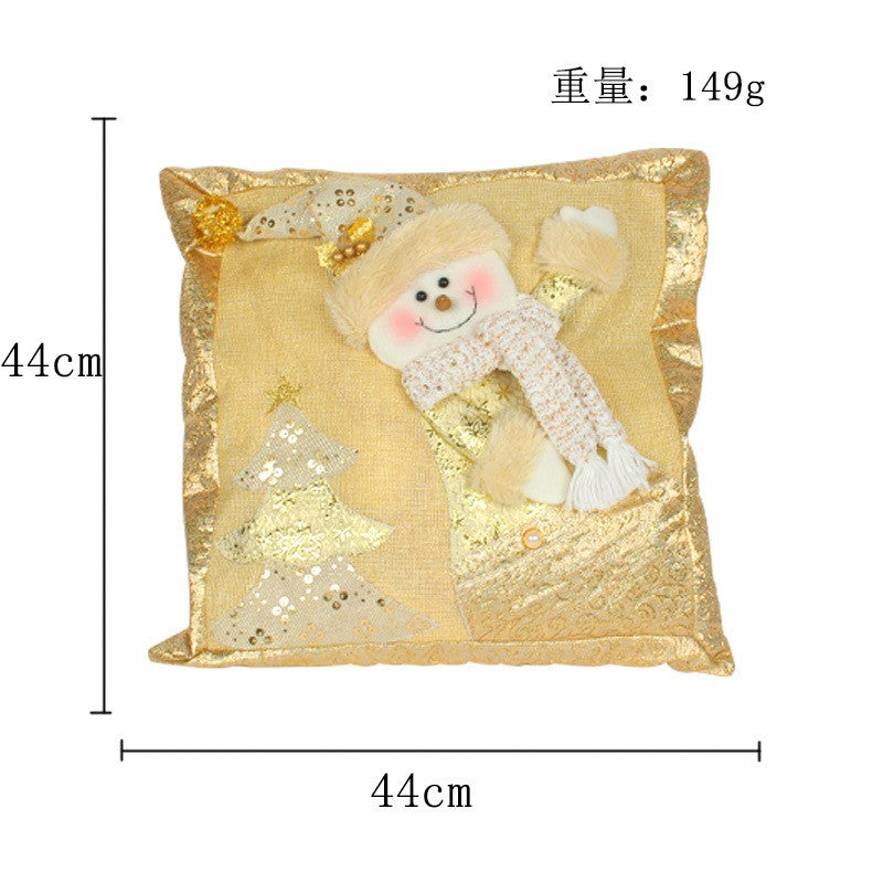 Cojín navideño de muñeco de nieve