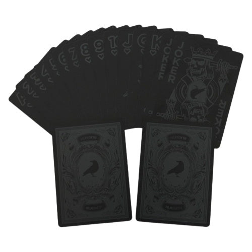 Cartes à jouer en PVC noir