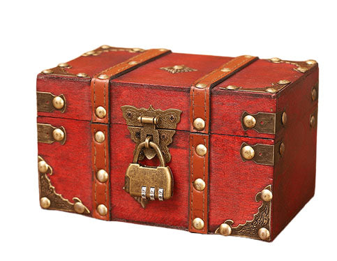 Vintage Combination Box Wood Chest