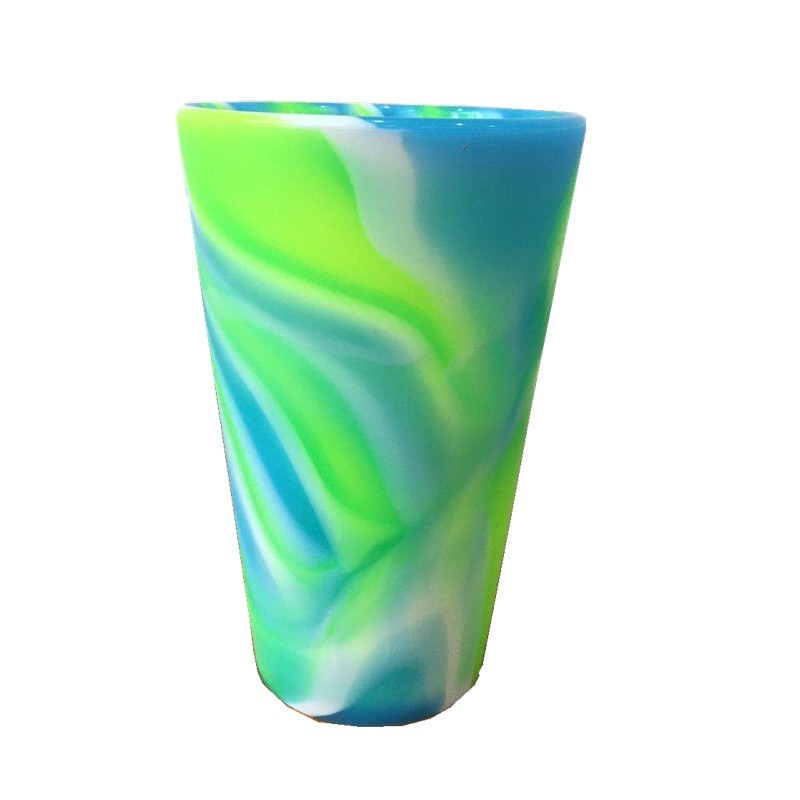 Taza de silicona con efecto tie-dye