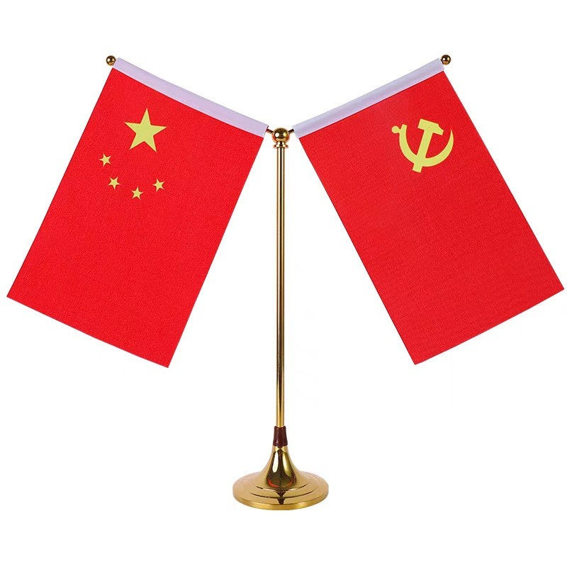 Double Flag Desktop Flag