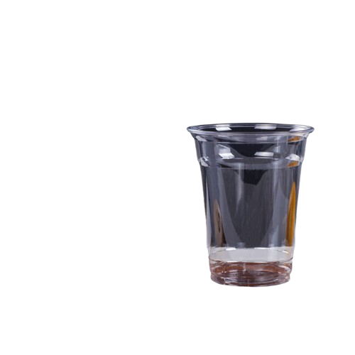 Vaso de plástico transparente de 12 oz con tapa transparente
