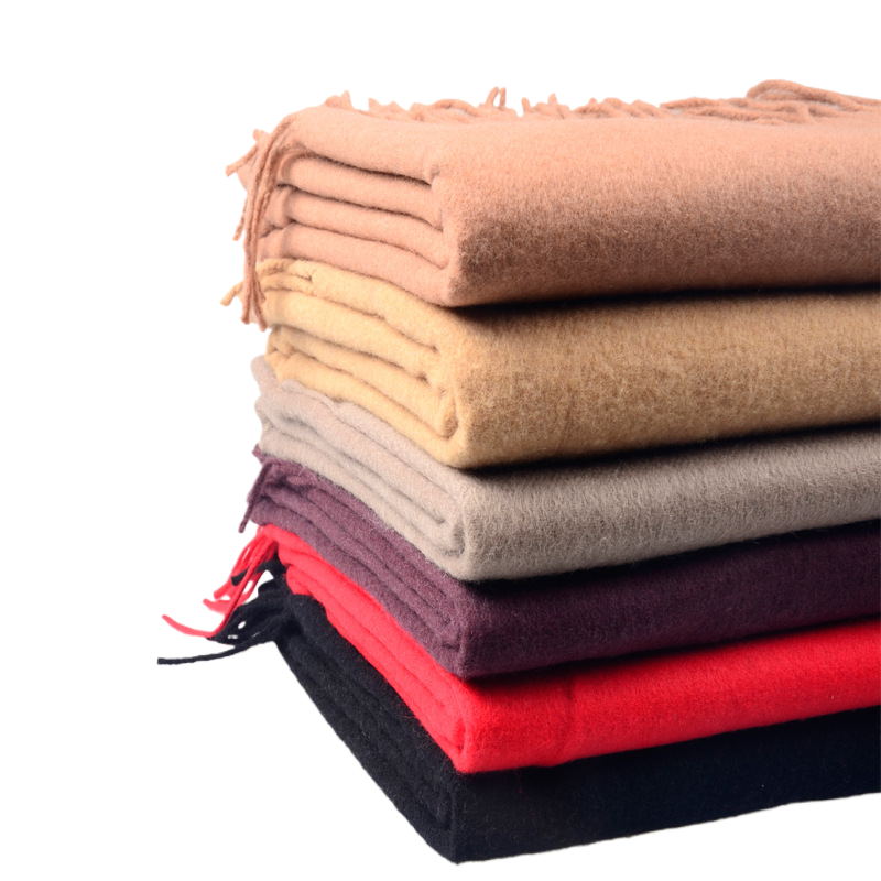 Bufanda de lana con bolsillos