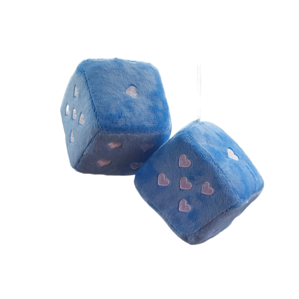 Colgante de coche con dados de peluche cortos