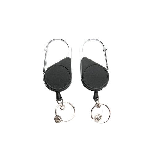 Carrete de insignia retráctil con mosquetón