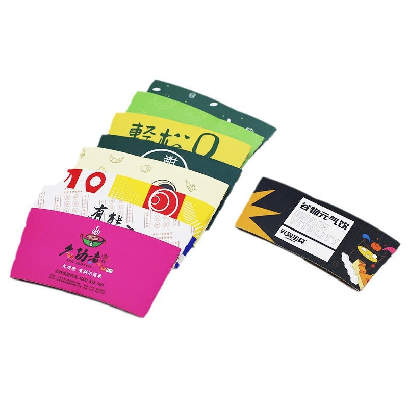 Vaso blanco de 12 oz con funda