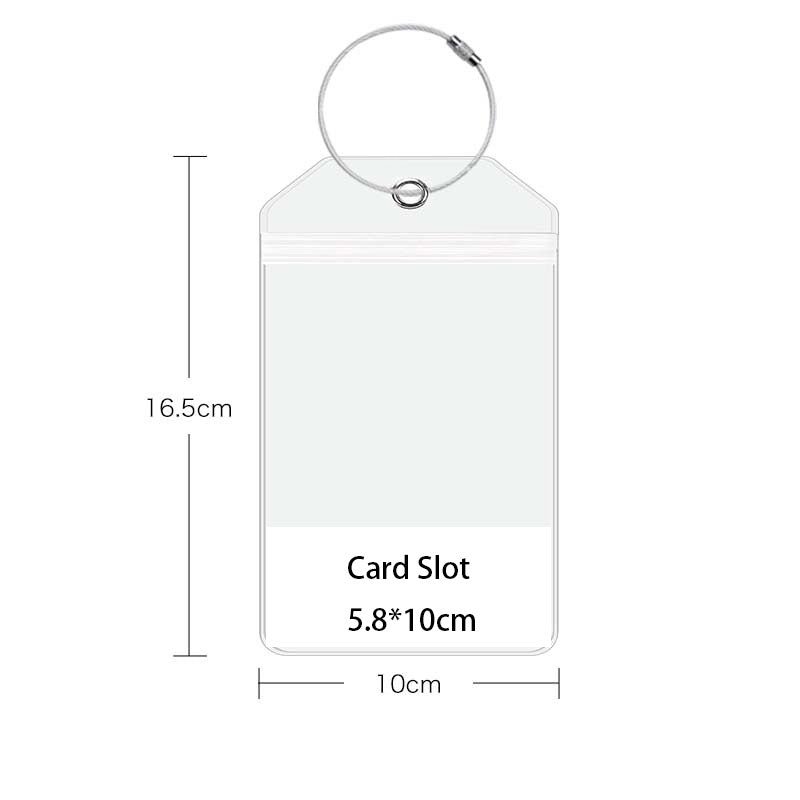 Étiquette de bagage avec emplacement pour carte de visite