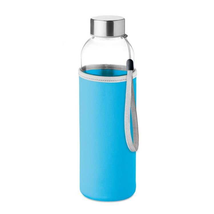 Botella de vidrio de 500 ml con funda