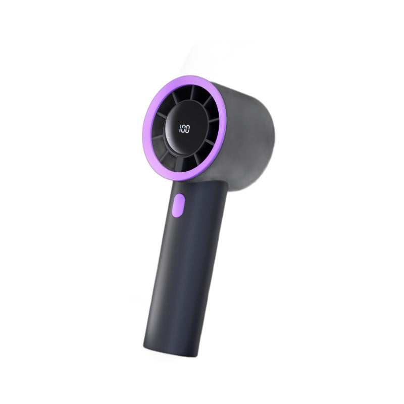 Ventilador pequeño de mano con pantalla digital