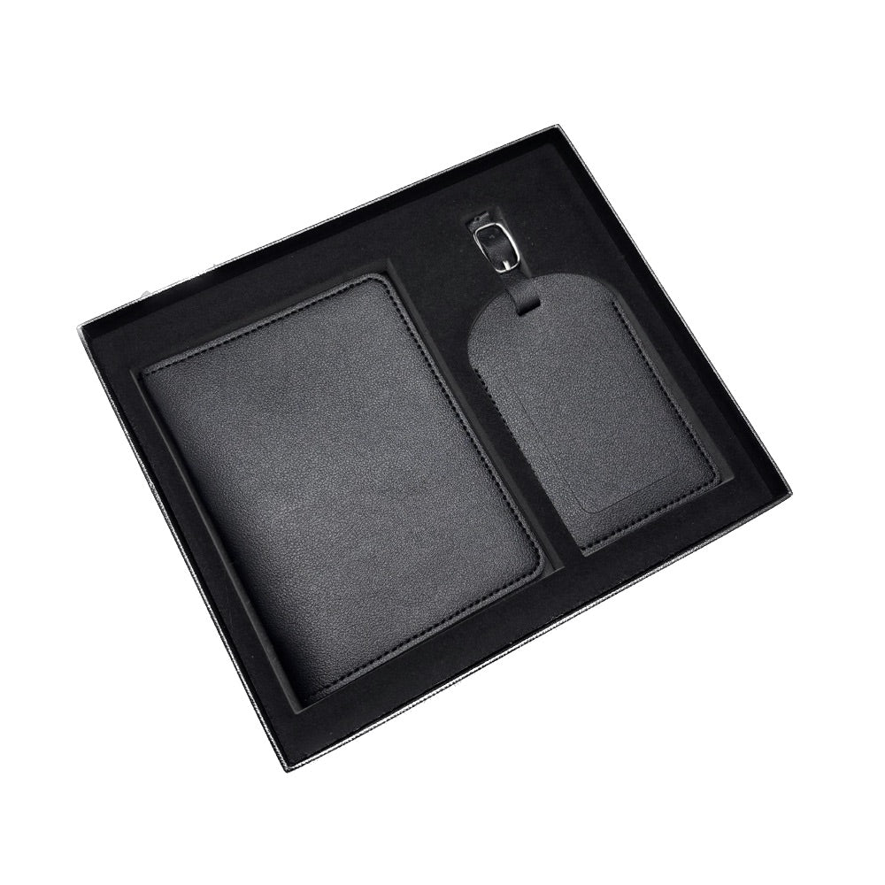 Estuche de regalo con etiqueta para pasaporte y equipaje
