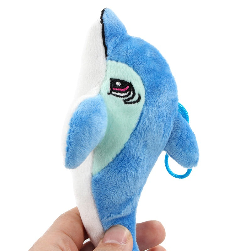 Jouet en peluche à mâcher en forme de dauphin