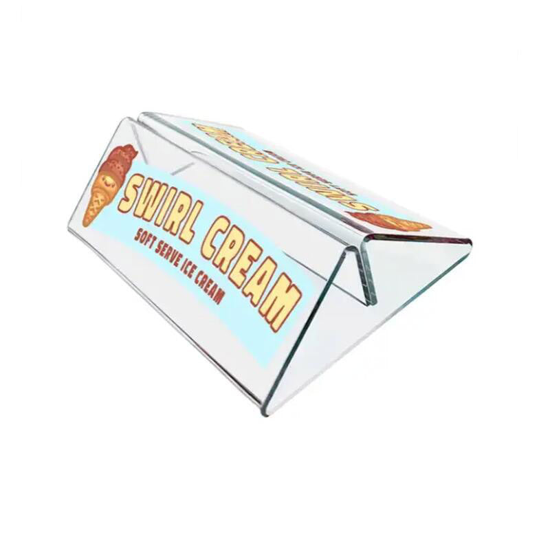 Base acrílica triangular transparente