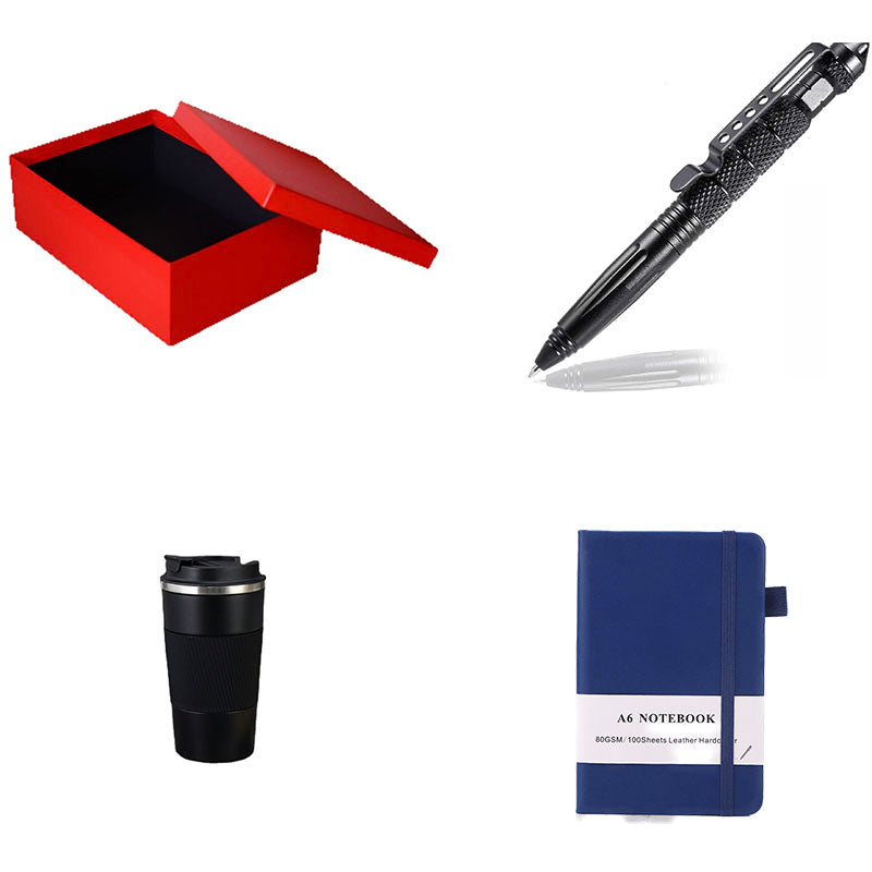 Tactical Pen, A6 Notebook & 380ml Tumbler Gift Set