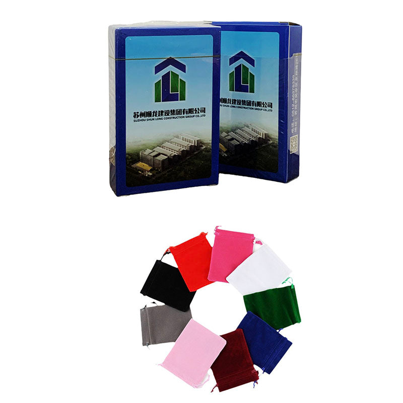 Poker Card Velvet Pouch Set