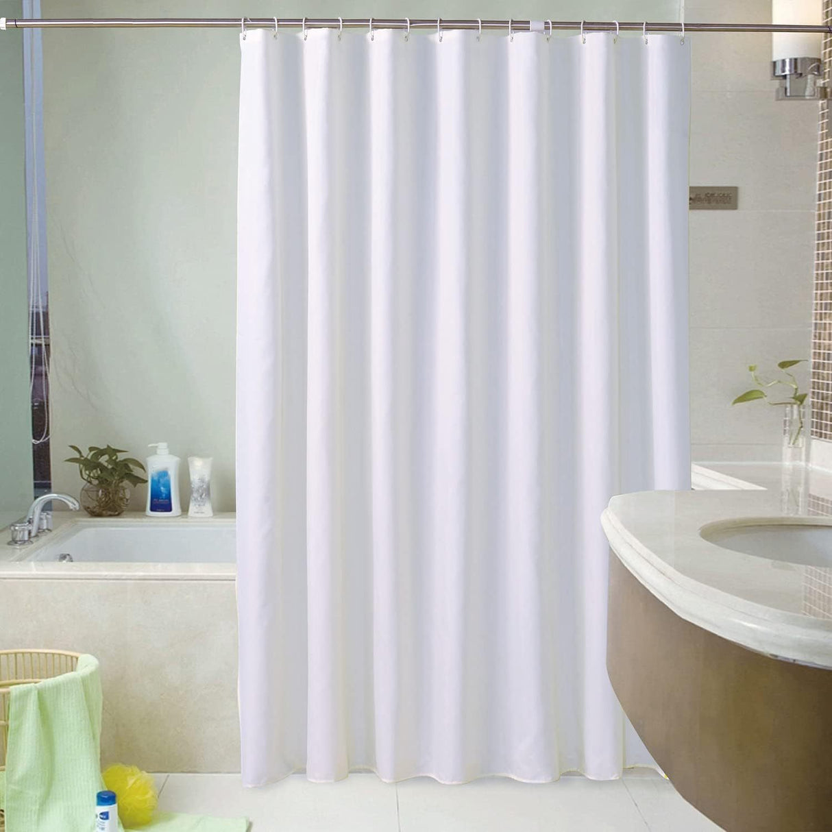 Solid Color Shower Curtain