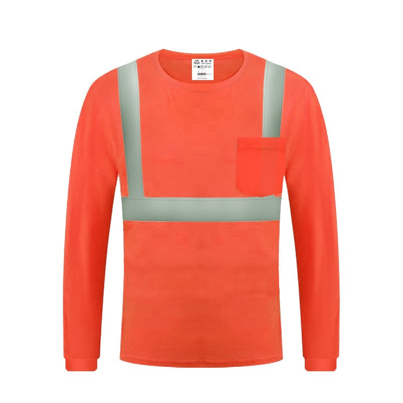 Camiseta de seguridad de manga larga con bolsillo