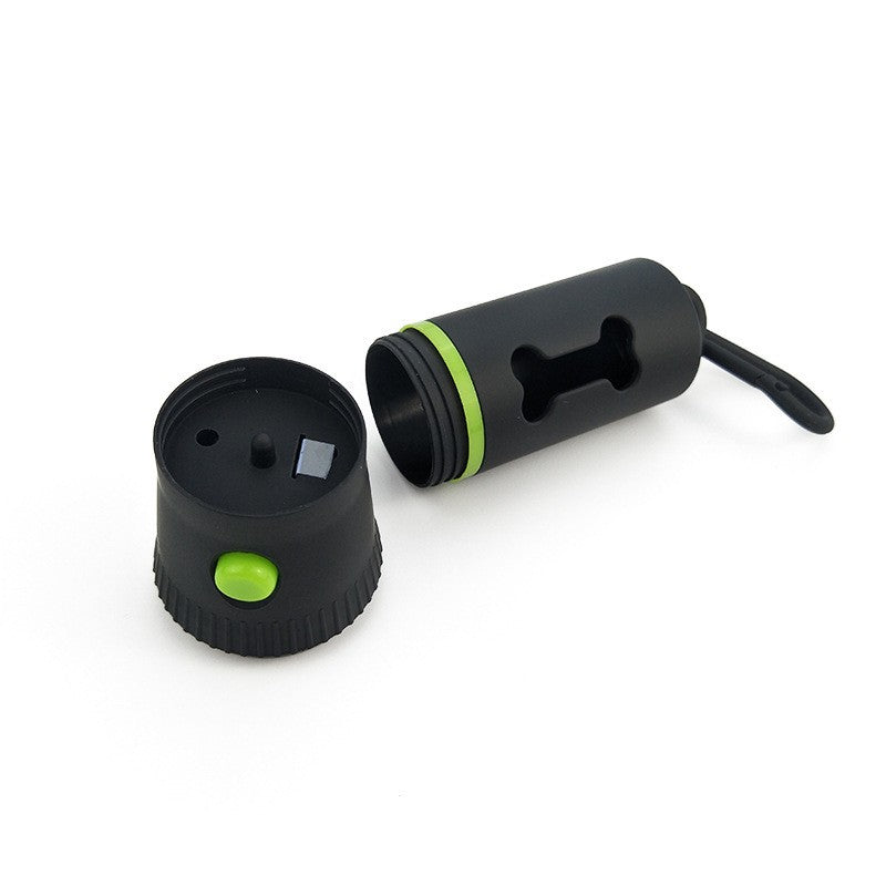 Dispensador de bolsas de basura con linterna LED